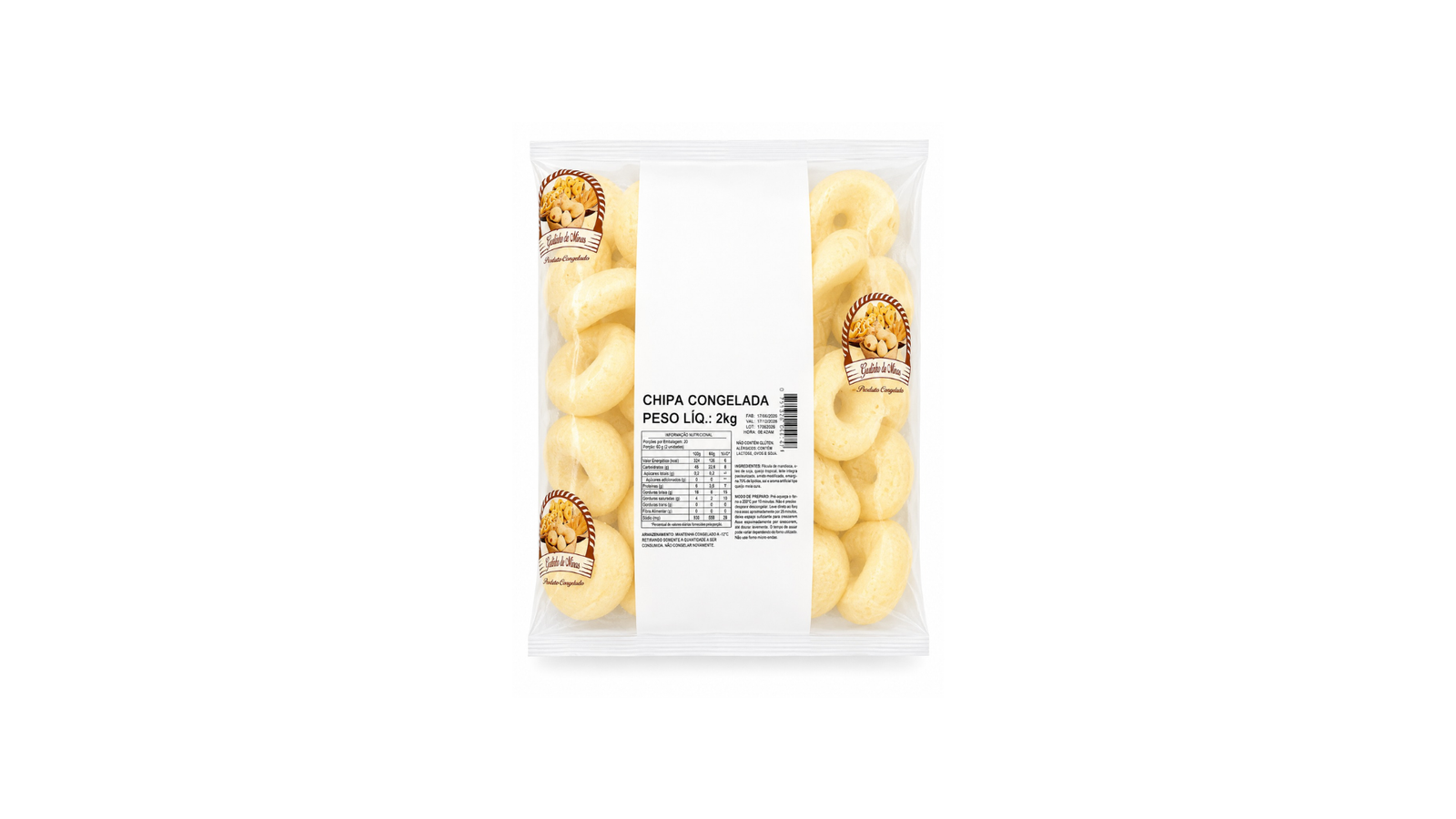 Chipa de queijo congelada